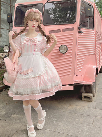 ［洋服］ロリータ ワンピース ピンク【小心动】
