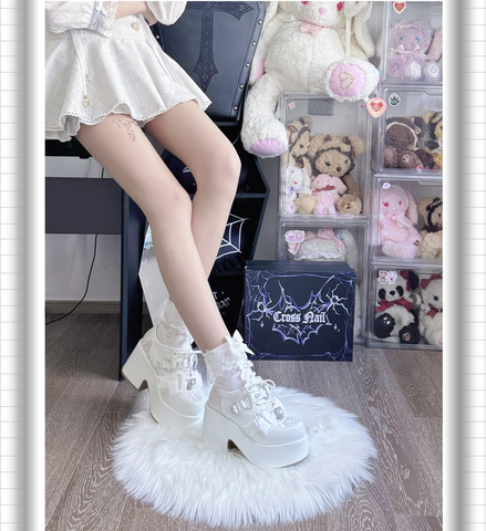 ［靴］地雷系 量産型 リボン フォームシューズ【2TY4S7】