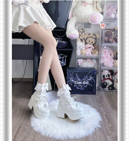 ［靴］地雷系 量産型 リボン フォームシューズ【2TY4S7】