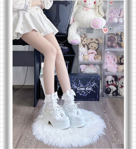 ［靴］地雷系 量産型 リボン フォームシューズ【2TY4S7】