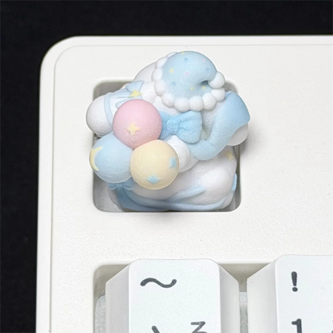 ［メカニカルキーボード］サンリオ シナモロール 手作り キーキャップ【0ZEX5S】