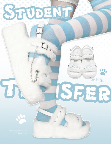 ［靴］サブカル ファー 厚底 サンダル【VS64EF】