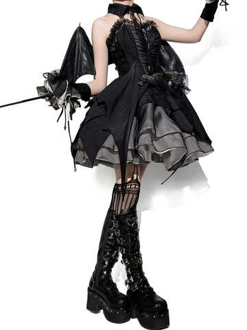 ［靴］ゴシック ベルト 厚底 ロングブーツ【A9CCP0】