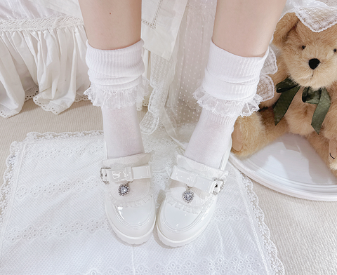 ［靴］地雷系 量産型 厚底 シューズ【G5I4PO】