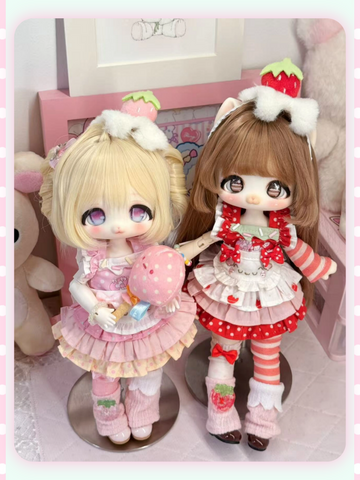 【受注予約】［BJD服］1/6 1/4 kumako ドール用 衣装セット【莓果】