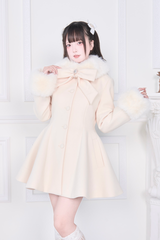 ［ファッション］地雷系 ビッグリボンフレアコート【Z834PJ】