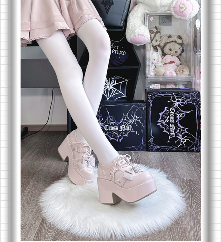 ［靴］地雷系 量産型 リボン フォームシューズ【2TY4S7】