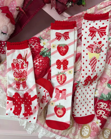 ［ファッション］ロリータ クルー丈ソックス 靴下【0JDXWW】