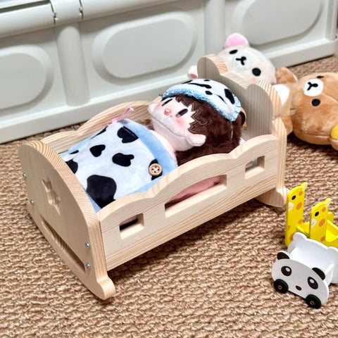 【受注予約】［ぬい小物］10/15/20cm 無属性 ぬいぐるみ用 ベッド【婴儿床】