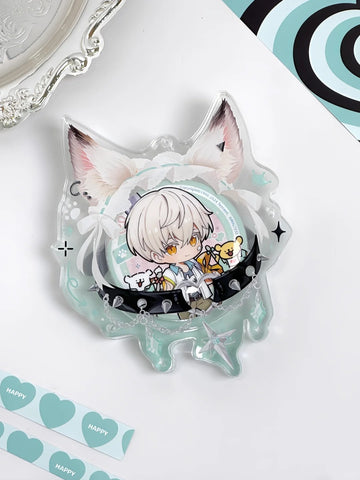 ［推し活グッズ］缶バッジ アクリルフレーム 58～75mm【E0Q4T2】