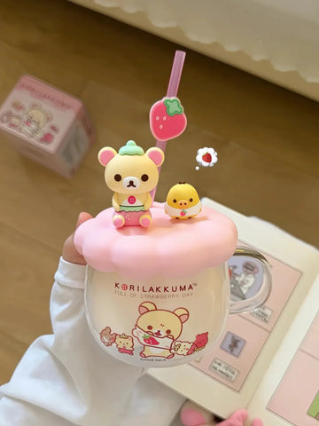 ［キャラグッズ］リラックマ 正規品 マグカップ ガラス 400ml【Y57GAN】