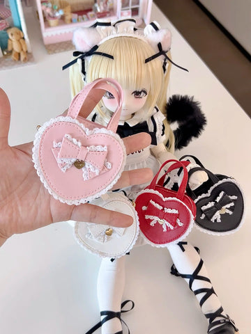 ［BJD服］1/4 1/6 ドール用 ハート トートバッグ【VTSJN0】