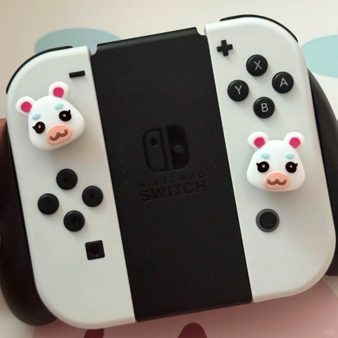［switch］switch/oled/Lite アナログスティックカバー【どうぶつの森】