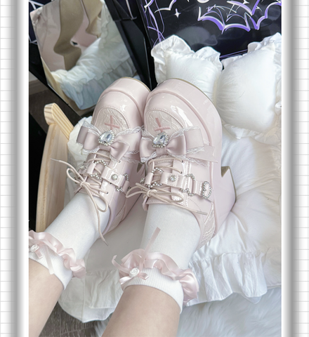 ［靴］地雷系 量産型 リボン フォームシューズ【2TY4S7】