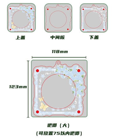 ［推し活グッズ］缶バッジアクリルフレーム 58/75mm【NIWYS6】