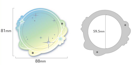 ［推し活グッズ］缶バッジアクリルフレーム 58/75mm【TL3201】