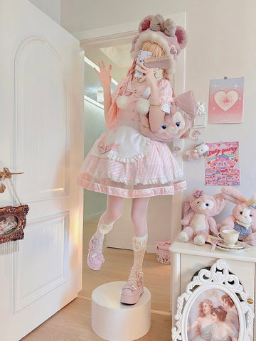 ［洋服］ロリータ ワンピース ピンク【小心动】