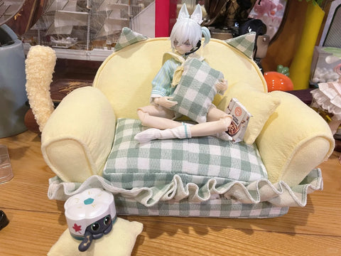 ［ぬい小物］10/15/20cm labubu 無属性 ぬいぐるみ用 ソファー【沙发】