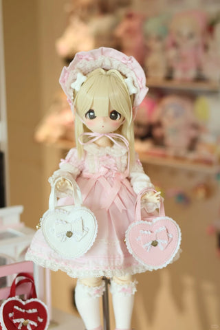 ［BJD服］1/4 1/6 ドール用 ハート トートバッグ【VTSJN0】