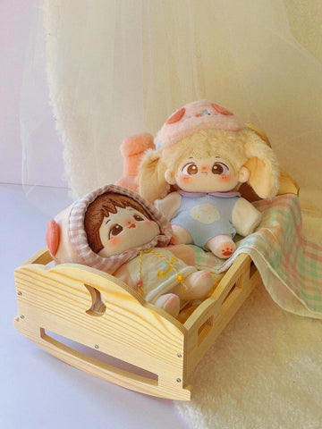 【受注予約】［ぬい小物］10/15/20cm 無属性 ぬいぐるみ用 ベッド【婴儿床】