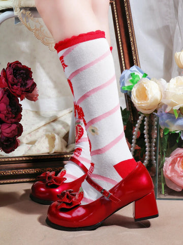 ［ファッション］ロリータ クルー丈ソックス 靴下【0JDXWW】