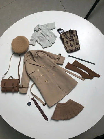 ［BJD服］1/4 kumako ドール用 トレンチコート 衣装セット【9AL1YZ】
