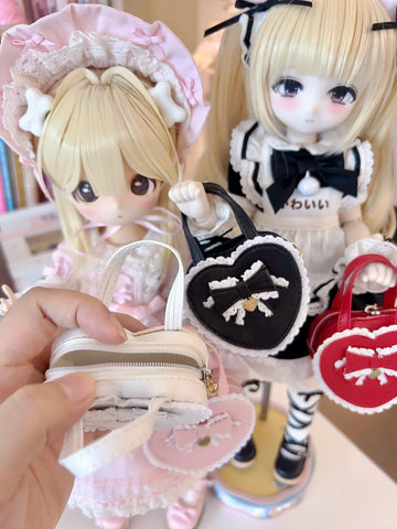 ［BJD服］1/4 1/6 ドール用 ハート トートバッグ【VTSJN0】