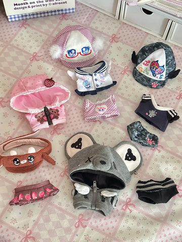 【受注予約】［ぬい服］10cm 無属性 ぬいぐるみ用服【Y2K】