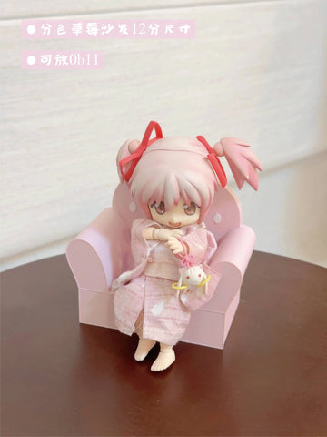 ［BJD小物］1/6 ドール用 手作り いちご家具【43S448】