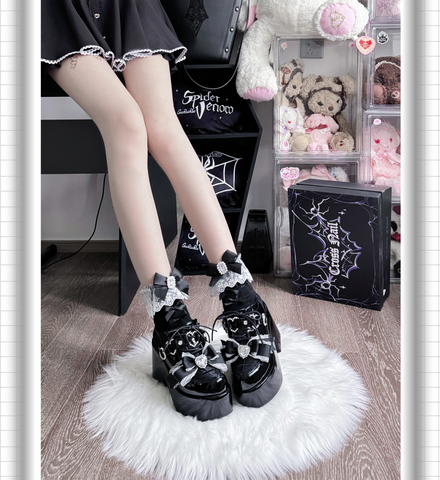 ［靴］地雷系 量産型 リボン フォームシューズ【2TY4S7】