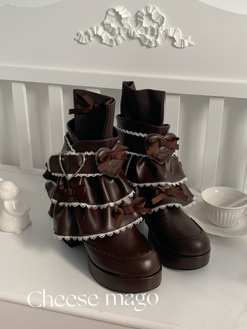 ［靴］ロリータ ティアード フリル ミドルブーツ【2TY4S7】