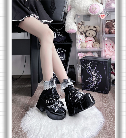 ［靴］地雷系 量産型 リボン フォームシューズ【2TY4S7】