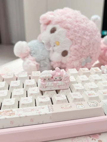 ［サンリオ］マイメロディ＆ピアノ 2u キーキャップ【QG2AH2】