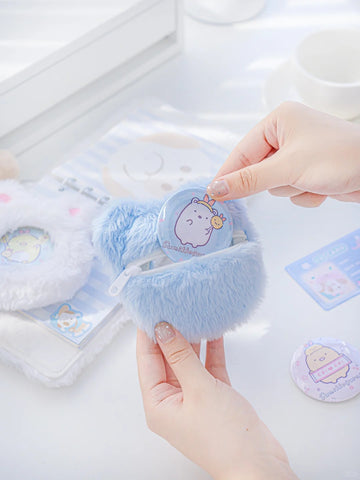 ［推し活グッズ］モフモフ 缶バッジ用ホルダー 58~75mm 【6LMEN0】