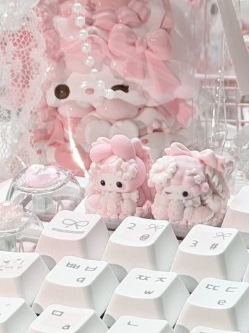 ［メカニカルキーボード］サンリオ マイメロディ&ピアノ 手作り キーキャップ【KFILEP】