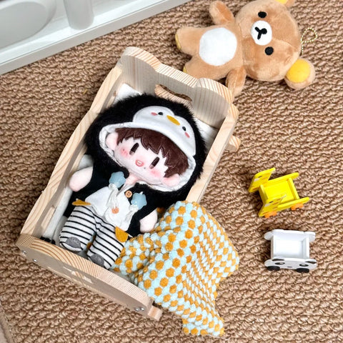 【受注予約】［ぬい小物］10/15/20cm 無属性 ぬいぐるみ用 ベッド【婴儿床】