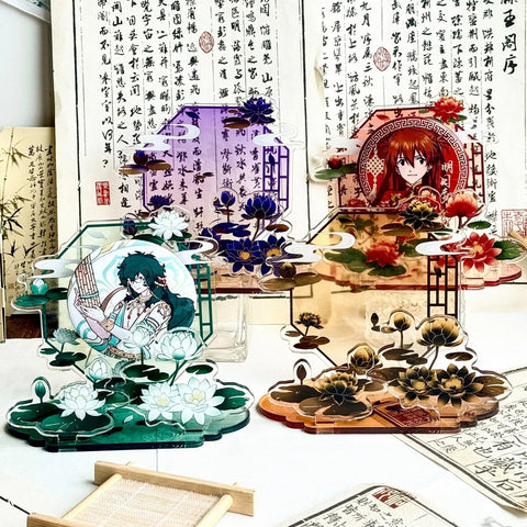 ［推し活グッズ］缶バッジ用 アクリル 背景 スタンド【4X4EJ5】