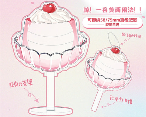 ［推し活グッズ］PVC 缶バッジカバー 58/75mm【G7K2T8】