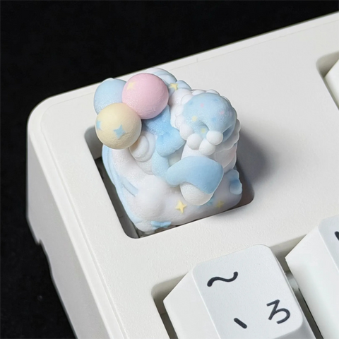 ［メカニカルキーボード］サンリオ シナモロール 手作り キーキャップ【0ZEX5S】