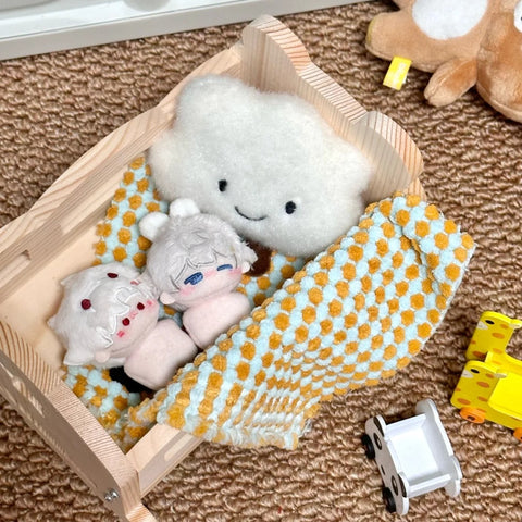 【受注予約】［ぬい小物］10/15/20cm 無属性 ぬいぐるみ用 ベッド【婴儿床】