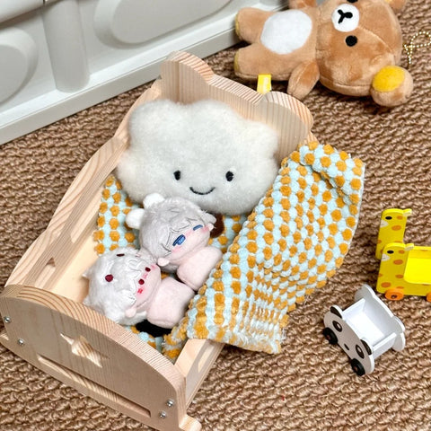 【受注予約】［ぬい小物］10/15/20cm 無属性 ぬいぐるみ用 ベッド【婴儿床】
