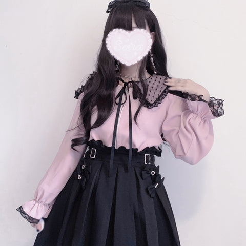 洋服］地雷系/量産型 長袖 トップス ブラウス【JSNGRQ】 – candymoon