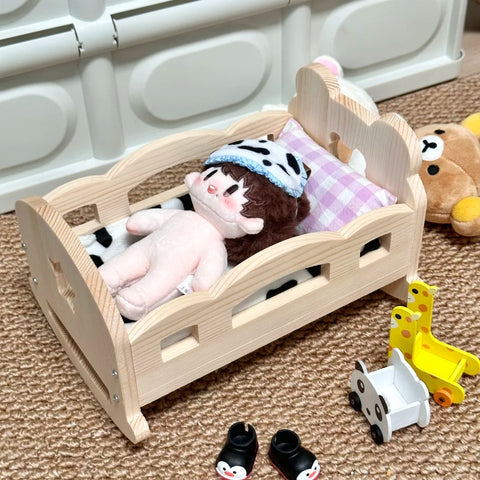 【受注予約】［ぬい小物］10/15/20cm 無属性 ぬいぐるみ用 ベッド【婴儿床】