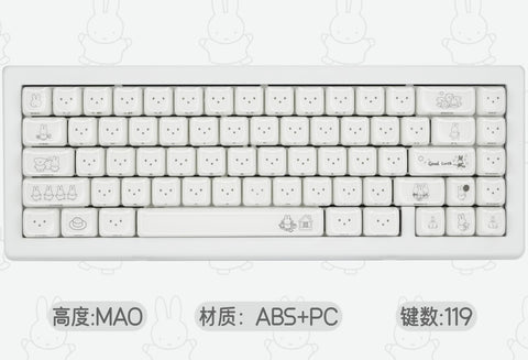 【メカニカルキーボード】119キー MAO ミッフィー キーキャップ