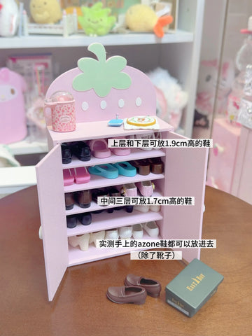 ［BJD小物］1/6 ドール用 手作り いちご家具【43S448】