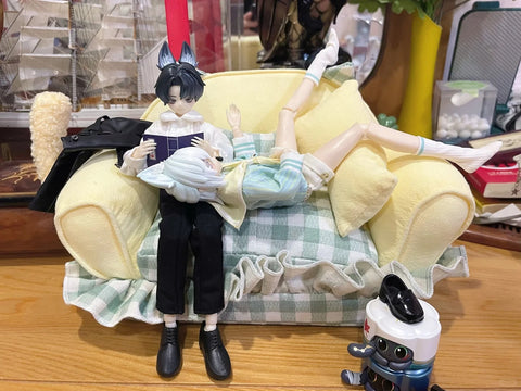 ［BJD小物］1/3 1/4 1/6 1/8 1/12 ドール用 手作り ソファー【2SQ7IT】