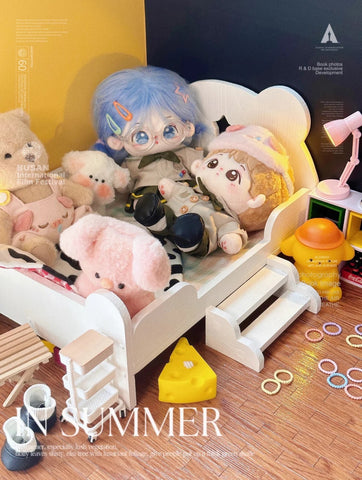 【受注予約】［ぬい小物］10/15/20cm 無属性 ぬいぐるみ用 ベッド【婴儿床】