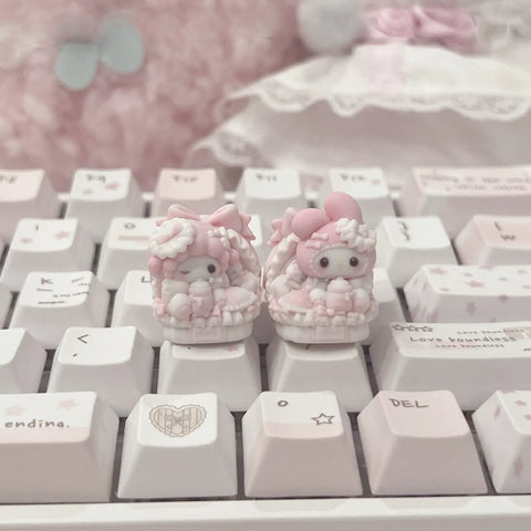 ［メカニカルキーボード］サンリオ マイメロディ&ピアノ 手作り キーキャップ【KFILEP】