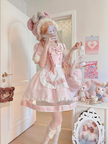 ［洋服］ロリータ ワンピース ピンク【小心动】