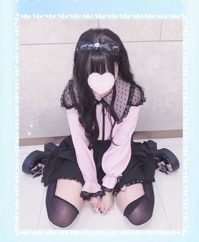 ［洋服］地雷系/量産型 長袖 トップス ブラウス【JSNGRQ】